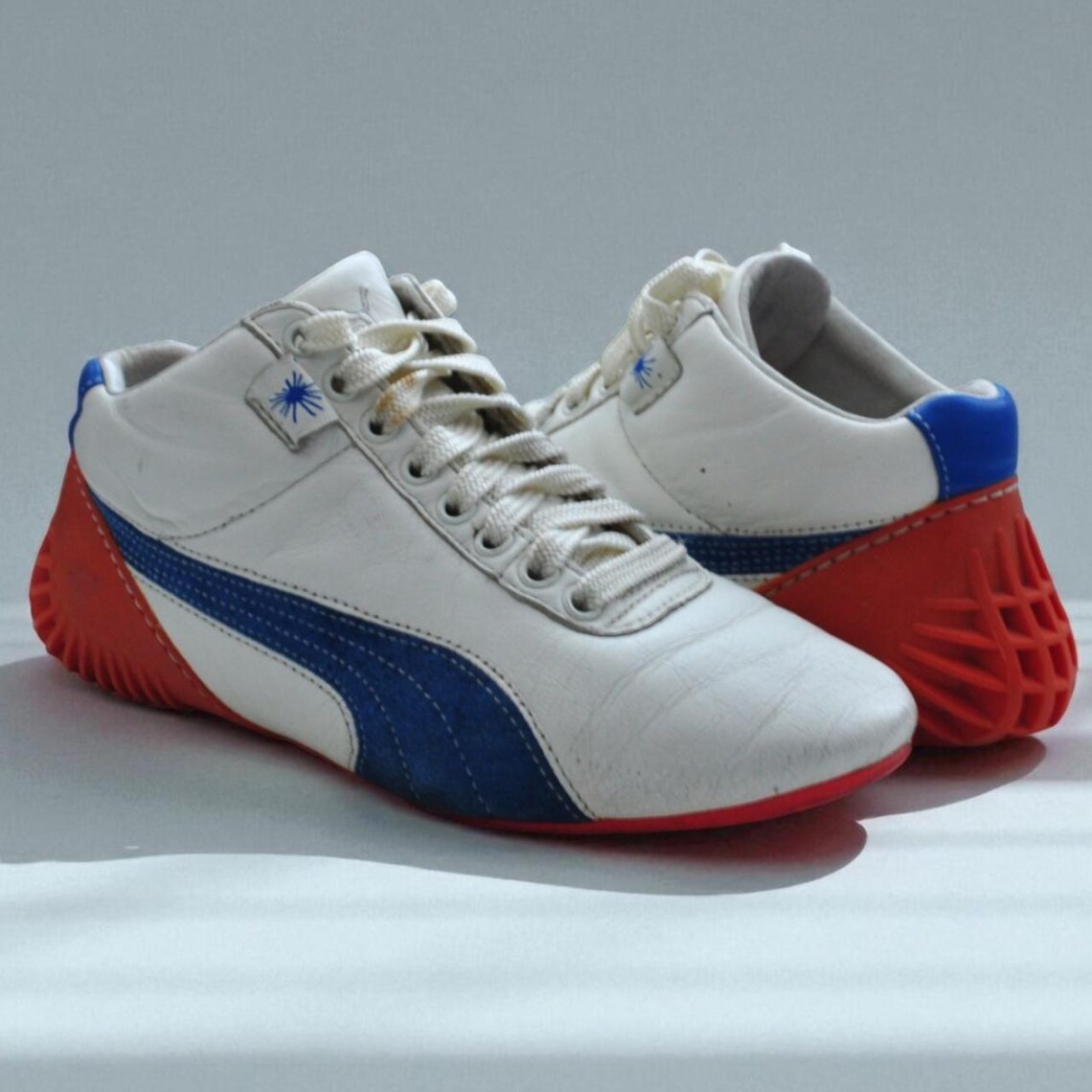 Vintage Puma My-6 Mihara Yasuhiro Trainers, White/Blue/Orange (UK 4 / EU 37 / US 5), foto 4 di 5