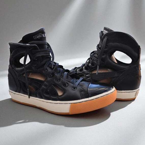 Puma X Alexander Mcqueen Vulcan Mid Cut Out Y2K Archive Trainers 
