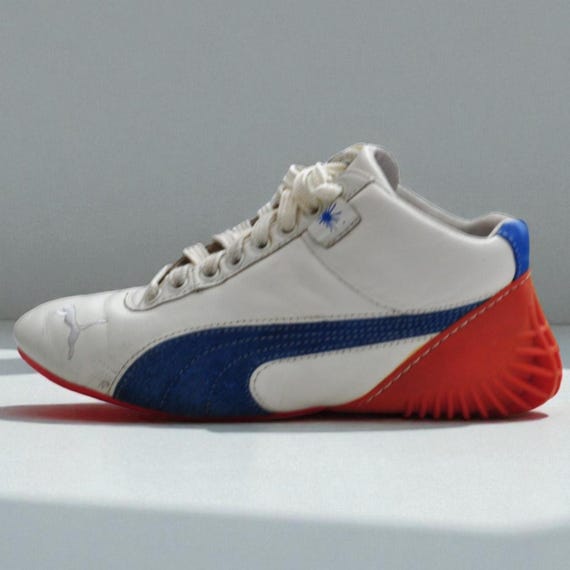 Vintage Puma My-6 Mihara Yasuhiro Trainers, White/Blue/Orange (UK 4 / EU 37 / US 5)