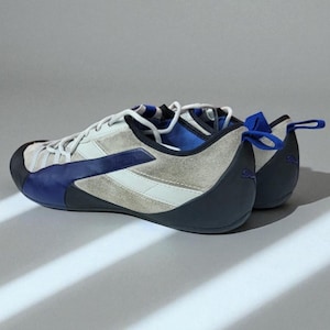 Puma Klim Y2K Vintage Trainers – Grey & Blue Climbing Shoes – UK 9 Rare Archival Sneakers