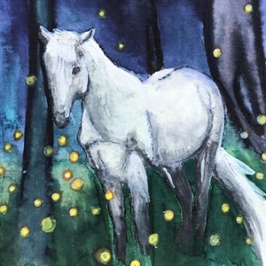 Caballo y luciérnagas.
