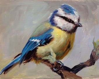 Blue Tit II - Open Edition Print of Original oil painting