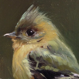 Tufted Flycatcher Open Edition Print of Original oil painting image 2