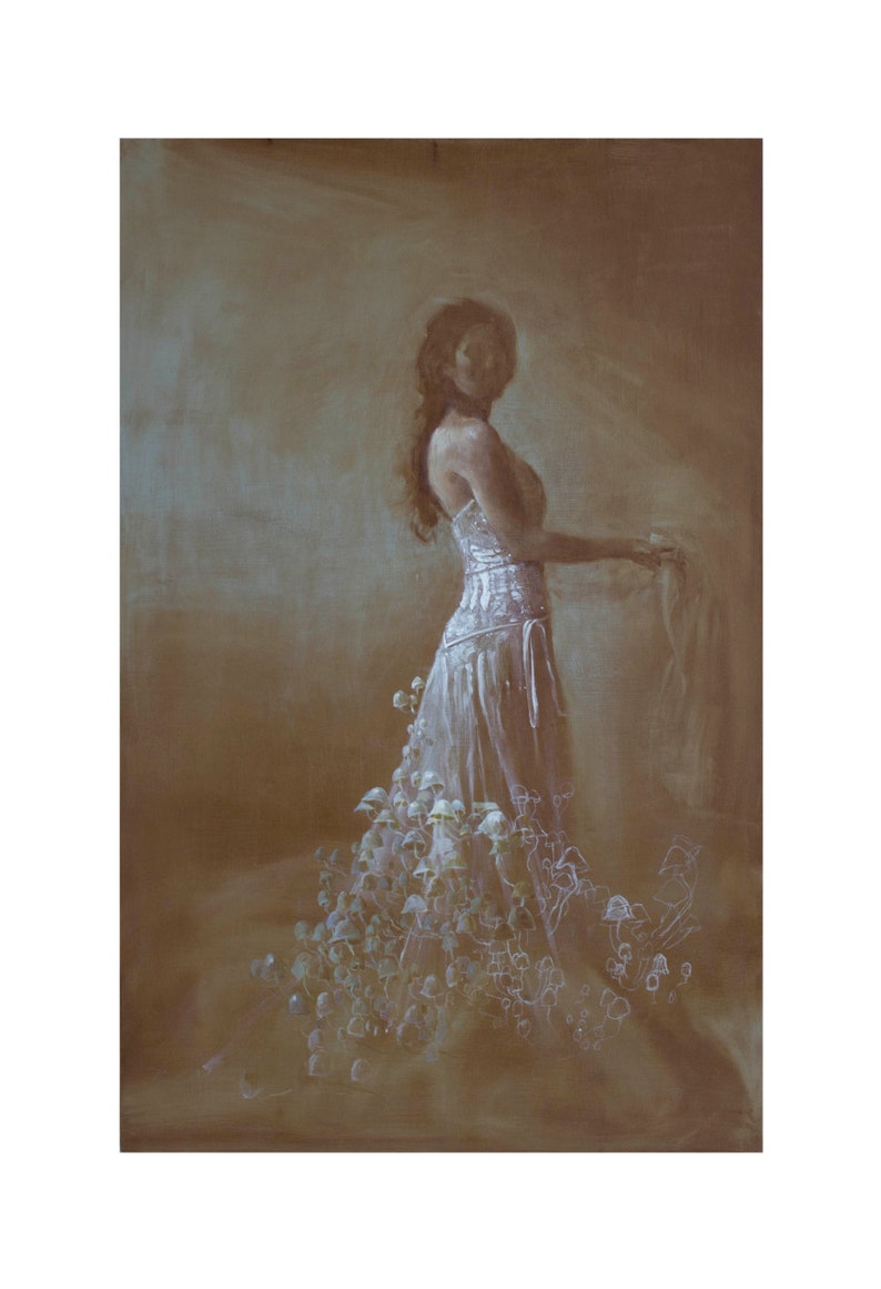 Strange is thy Pallor strange thy dress limited edition giclee print of original oil painting image 5