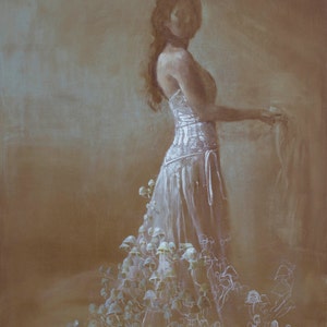 Strange is thy Pallor strange thy dress limited edition giclee print of original oil painting image 1