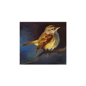 Palm Warbler Bird Painting Open Edition Print of Original Oil Painting image 3