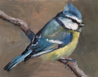 Blue Tit - - Open Edition Print of an original oil painting
