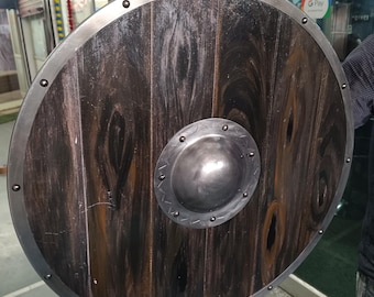 Viking houten schild: Battle Ready LARP middeleeuws schild