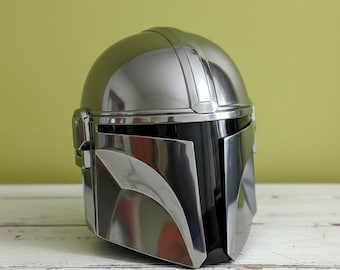 Wearable Steel Mandalorian Helmet | Star Wars Cosplay Prop