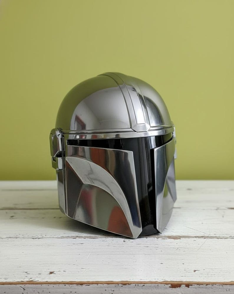 Draagbare stalen Mandalorian-helm | Star Wars-cosplayrekwisiet afbeelding 1
