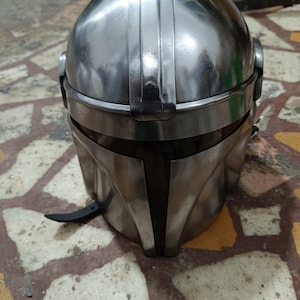Draagbare stalen Mandalorian-helm | Star Wars-cosplayrekwisiet afbeelding 8