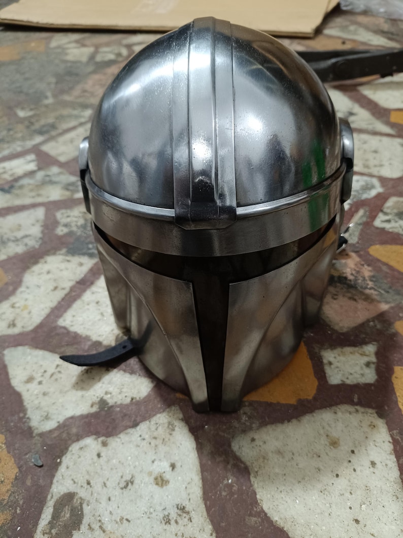 Draagbare stalen Mandalorian-helm | Star Wars-cosplayrekwisiet afbeelding 8