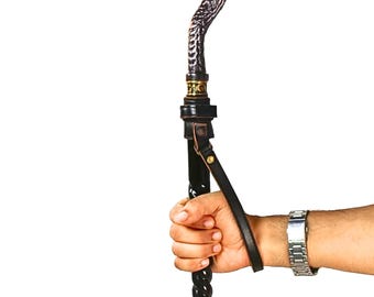 Cobra-wandelstok: houten wandelstok 36", opvouwbare reisstok