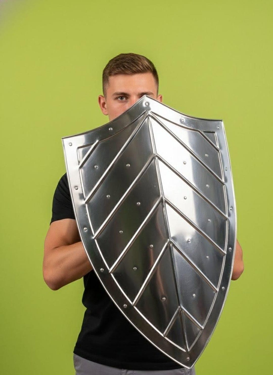 Knight Shield Throw Handmade Steel Knight Shield | Viking Cosplay, LARP Prop - Etsy