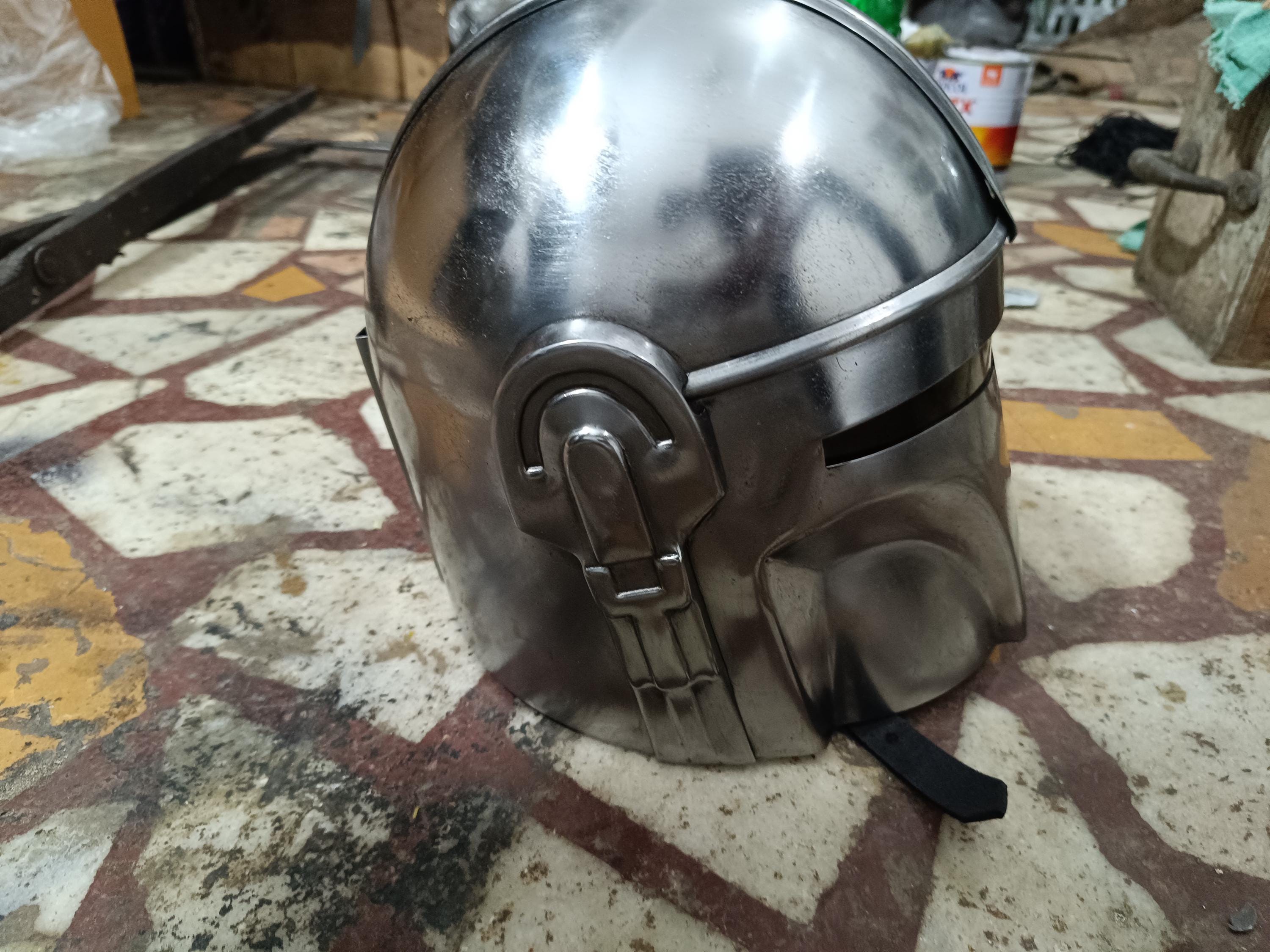 Wearable Steel Mandalorian Helmet | Star Wars Cosplay Prop - Etsy