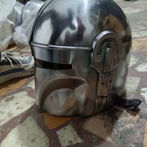 Draagbare stalen Mandalorian-helm | Star Wars-cosplayrekwisiet afbeelding 10