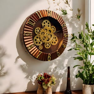 14-Inch Steampunk Moving Gear Wall Clock: Royal Vintage Home Decor