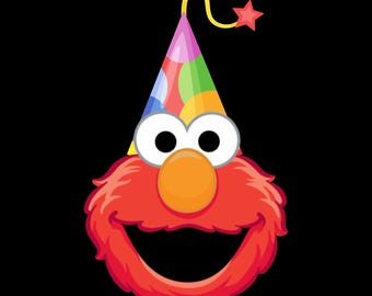Elmo Birthday Hat PNG: Sesame Street Party Designs