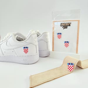Croatia Sneaker Design - Custom Sneakers, Iron on patch, DIY Shoe, Customization, gift for her, trendy fashion accessory Air Force 1