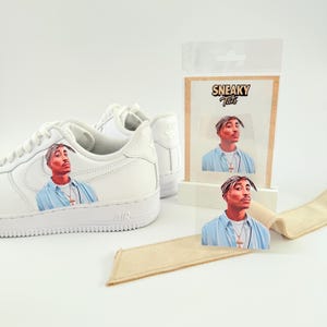 Tupac Sneaker Design - Custom Sneakers, Iron on patch, DIY Shoe, Customization, gift for her, trendy fashion accessory Air Force 1
