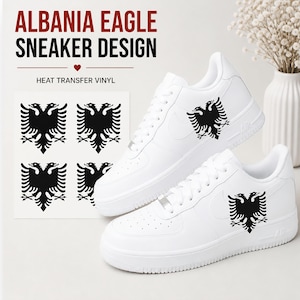 Parche termoadhesivo del águila albanesa para zapatillas Air Force 1 y más, personaliza tus zapatos, regalo para ella, accesorio de diseño de zapatos DIY 0372