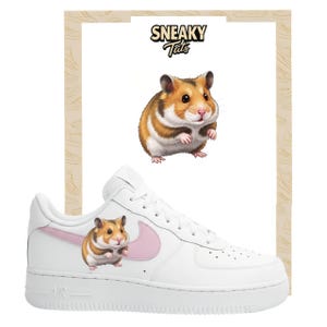 Hamster - Strijkpatch voor sneakers | Patches | Gepersonaliseerde warmteoverdrachtstickers | Strijken | DIY accessoires en cadeau-idee 0375