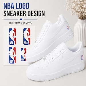 NBA Bügelbild für Sneaker Air Force 1 & mehr, Schuhe personalisieren, Geschenk für sie, Accessoire Schuh Design DIY 0302