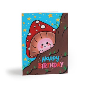 Biglietto di auguri digitale a forma di fungo