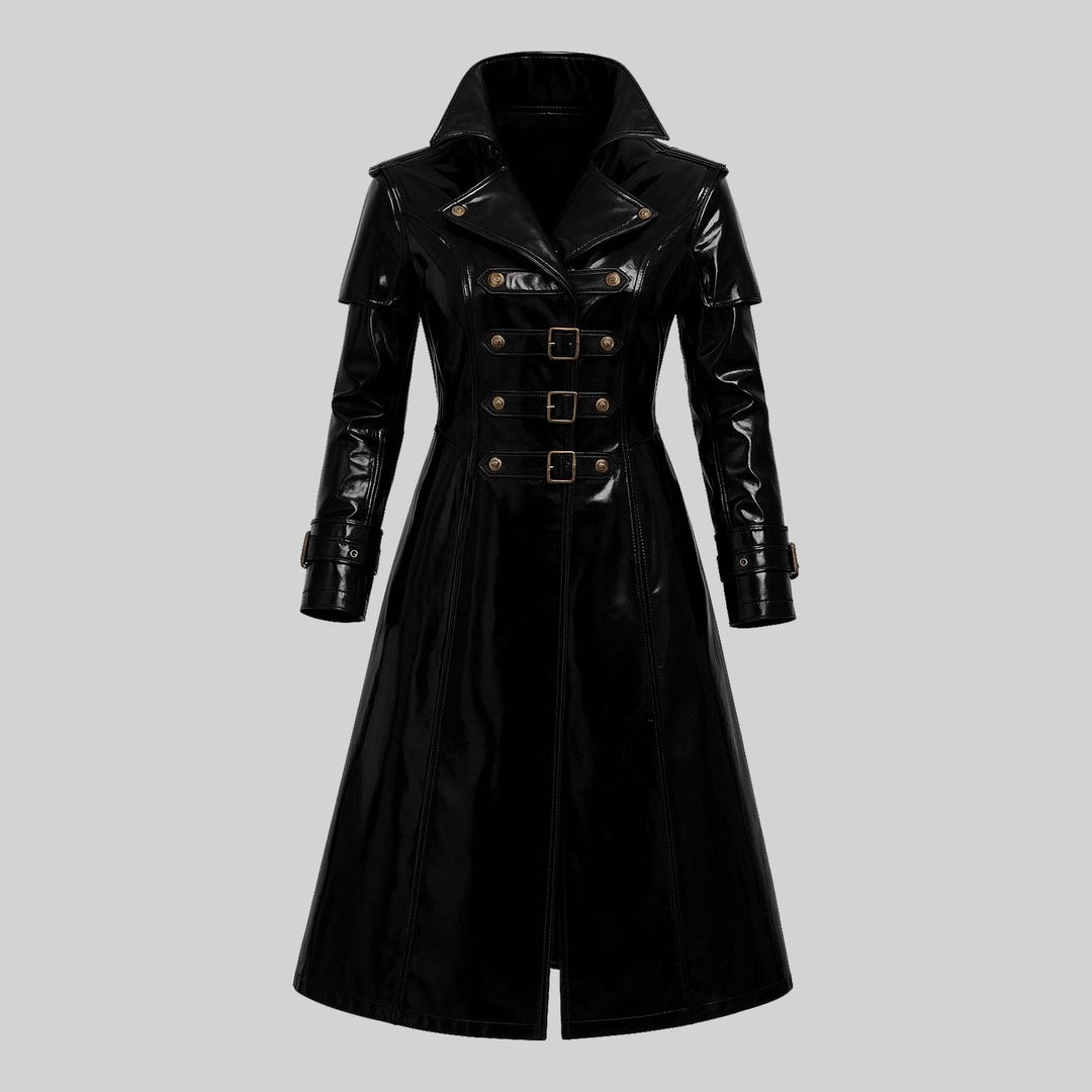 Handmade Steampunk PVC Trench Coat: Gothic Victorian Cosplay - Etsy
