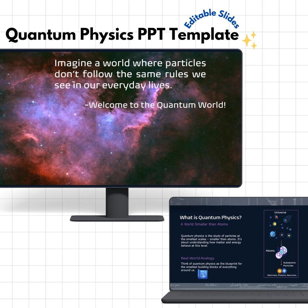 Quantum Physics Powerpoint Template - Etsy