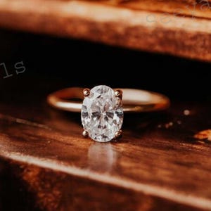 Vintage Hidden Halo 3 CT Oval Cut Moissanite Engagement Ring Diamond Wedding Ring Colorless Moissanite Ring Anniversary Ring for Gift