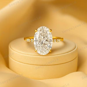 2CT Lab Grown Diamond Ring Oval & Marquise Diamond Engagement Ring Handmade Ring Anniversary Gift Promise Ring Anniversary gift for her