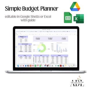 Budget Planner for your Personal Finances PURPLE GREEN