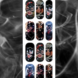 Catwoman Inspired Waterslide Nail Decals