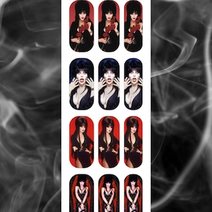 Elvira Inspired Waterslide Nail Decals