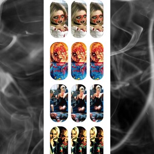 Chucky Inspired Waterslide Nail Decals