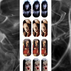 Dracula Inspired Waterslide Nail Decals