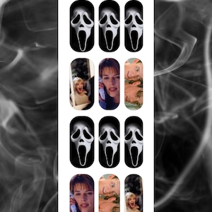 Scream Inspired Waterslide Nail Decals