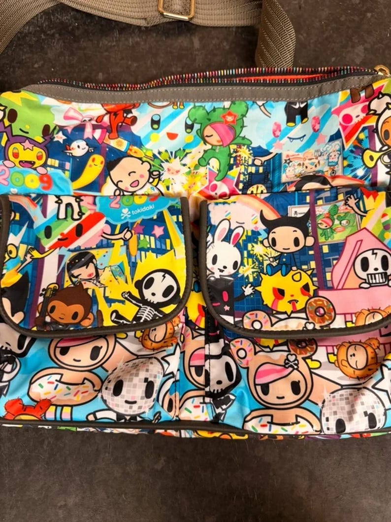 Tokidoki crossbody bag with original keychain image 3