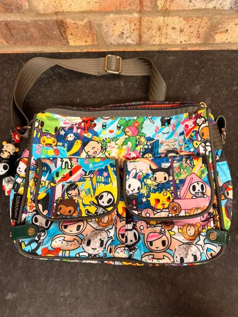 Tokidoki crossbody bag with original keychain image 1