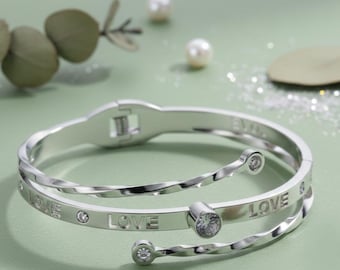 Projection Jewelry For Her, Customized Photo Projection Bangle, Personalized Remembrance Bracelet, Custom Memorial Bracelet For Your Wife