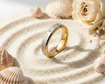 Anillos de compromiso para recién casados, anillos de compromiso personalizados, anillos de pareja personalizados, anillos grabados para parejas, anillos de pareja personalizados