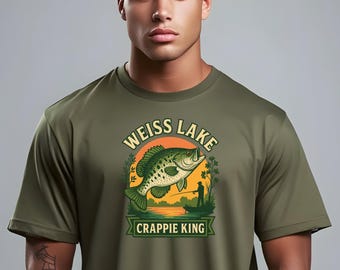 Weiss Lake Crappie King T-Shirt | Fishing Graphic Tee