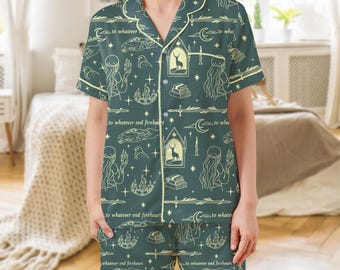 To Whatever End Sleepwear, Aelin Galathynius Pajama Set, Throne of Glass Loungewear, Fireheart Pajamas, Terassen Pjs,Officially Licensed SJM