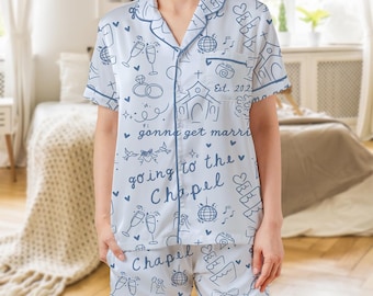 Going To The Chapel Pajama Set, Gonna Get Married Bachelorette Bride Wedding Sleepwear, Bridal Gift Loungewear Set, Bachelorette Bride To Be