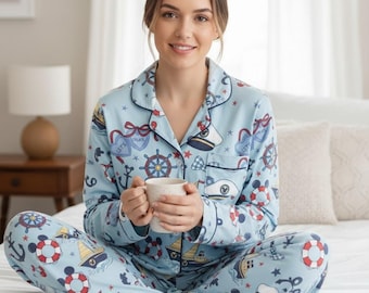 Pijamas de crucero Disney, pijamas náuticos Disney, pijamas de crucero Disney, pijamas de vacaciones, pijamas de crucero a juego