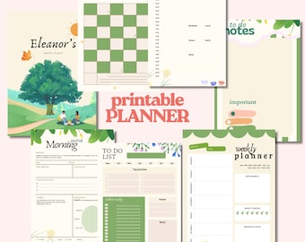 2026 Planner: Daily, Weekly, Monthly Calendar Cute Matcha & Whimsical Planner Bundle | Daily, Weekly, Monthly Printable  Monday Start