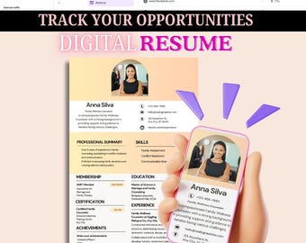 Plantilla de CV moderna: Diseño editable en Canva (descarga digital)