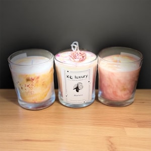 Marble Effect Soy Wax Candle: Handmade Luxury Home Decor