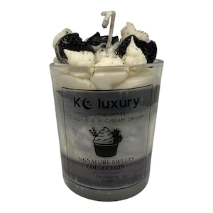 Cookies N Cream Candle: McFlurry Style Soy Wax Dessert Candle